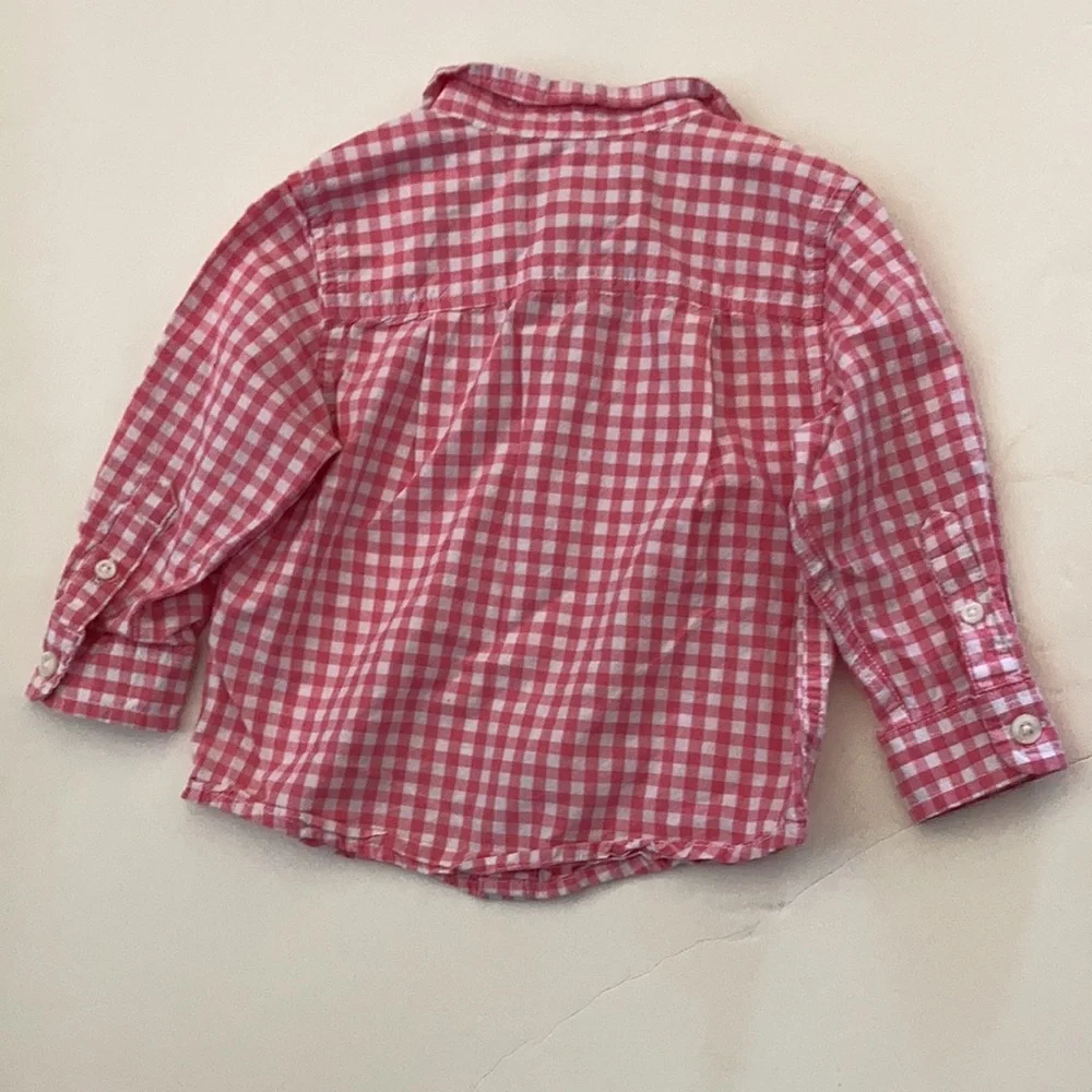 Infant Boys’ The Children’s Place Gingham LS Shirt (9-12M)